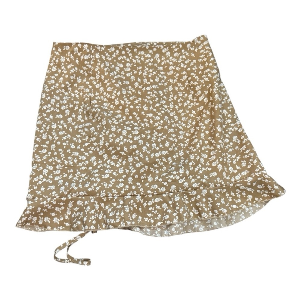 SHEIN Tan Floral Skirt - Picture 3 of 5